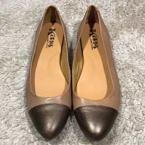 Korks by KorkEase Metallic Cap Tor Ballet Flats